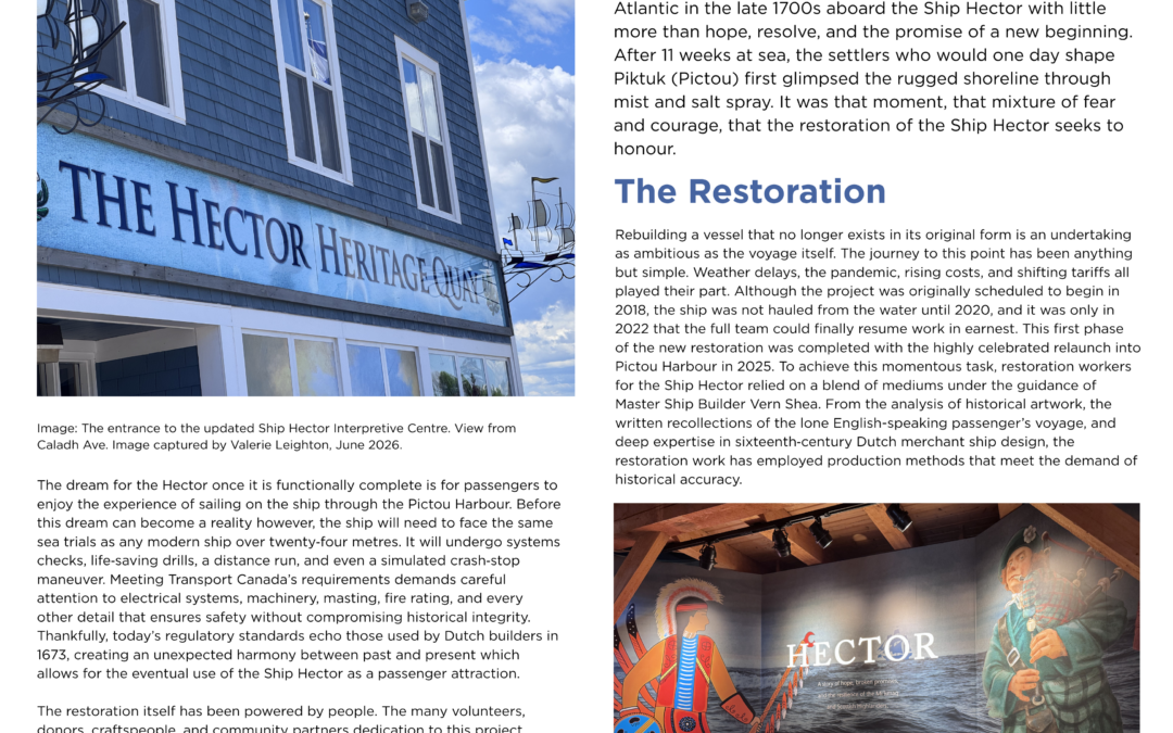 Where Journeys Begin Anew: The Ship Hector Sets Sail Into a New Era